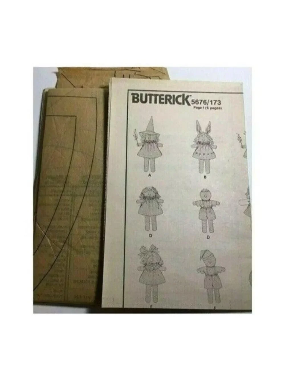 VTG Sewing Pattern Butterick 5676 Crafts Seasonal Doll Hearts 9 Holiday Wreaths